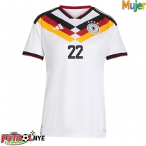 Camiseta Alemania David Raum #22 Primera Equipación para mujer Mundial 2026 manga corta